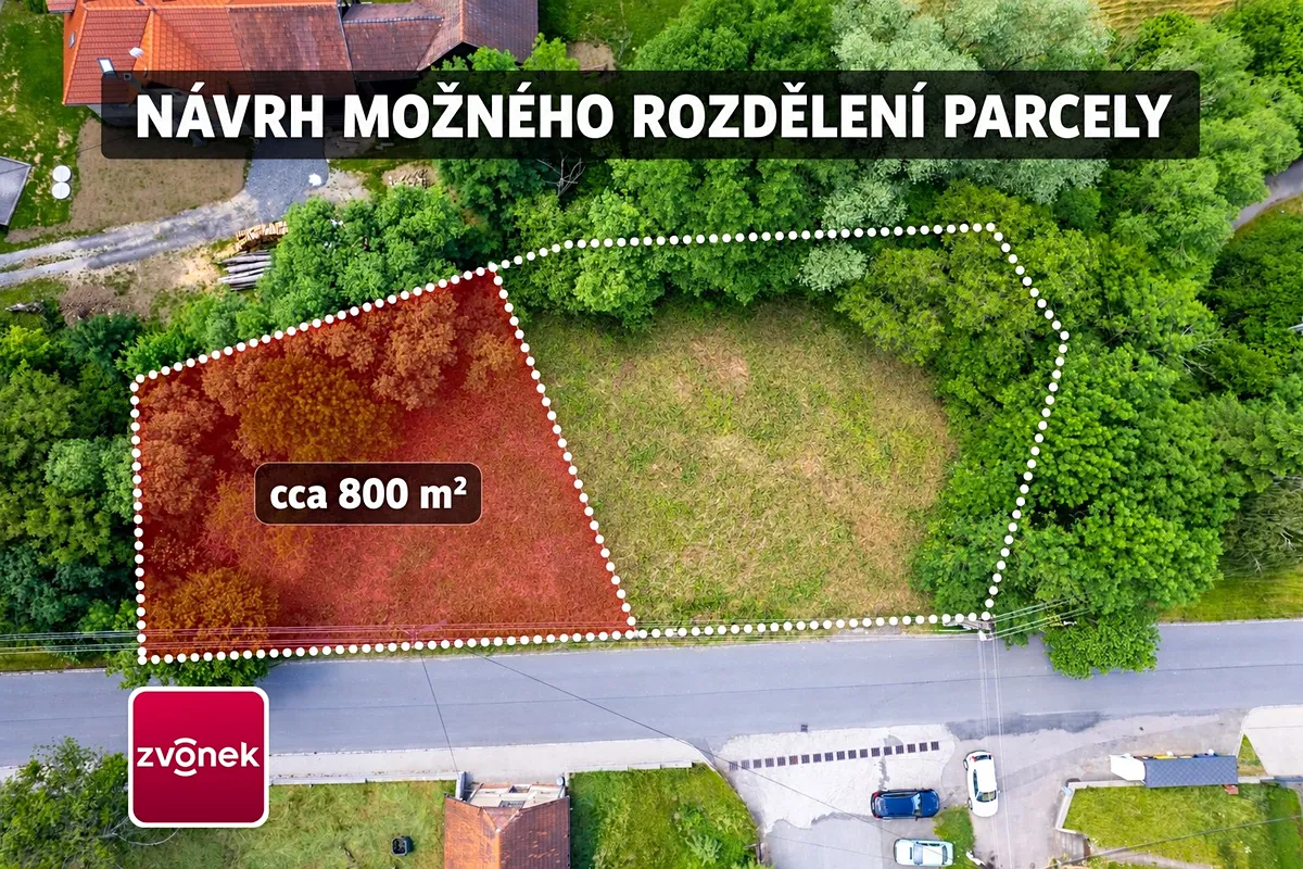Prodej stavebního pozemku 800 m²